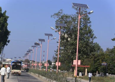 solar led street lamp project in Spain